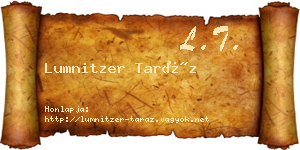 Lumnitzer Taráz névjegykártya